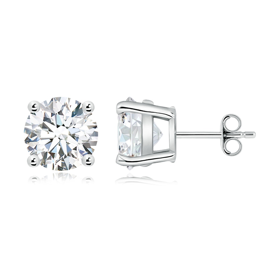 10.1mm FGVS Lab-Grown Basket-Set Solitaire Diamond Stud Earrings in P950 Platinum side 199