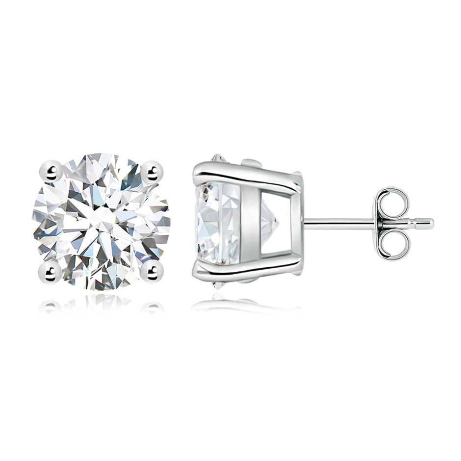 11.1mm FGVS Lab-Grown Basket-Set Solitaire Diamond Stud Earrings in White Gold side 199