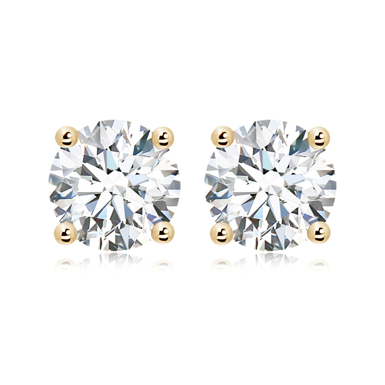 Yellow Gold Lab Coloured Diamond Earrings