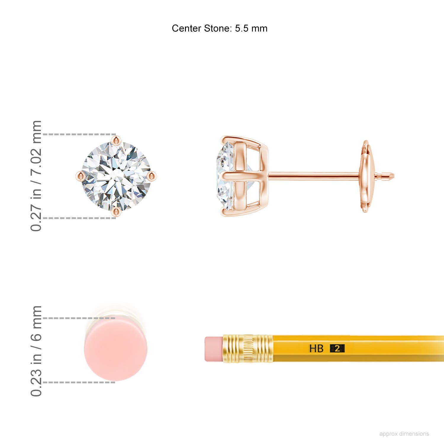 F-G, VS / 1.26 CT / 14 KT Rose Gold