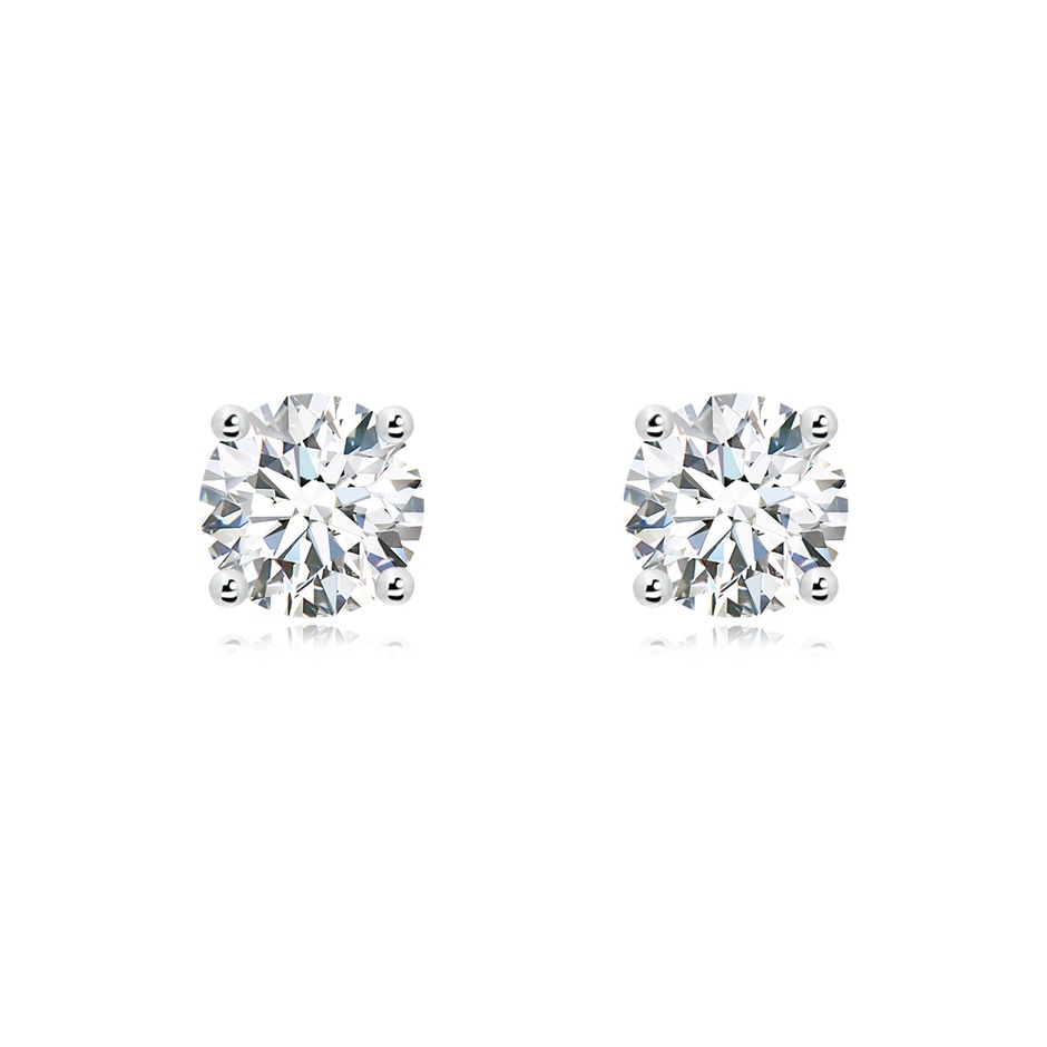 8.1mm FGVS Lab-Grown Basket-Set Solitaire Diamond Stud Earrings in P950 Platinum 