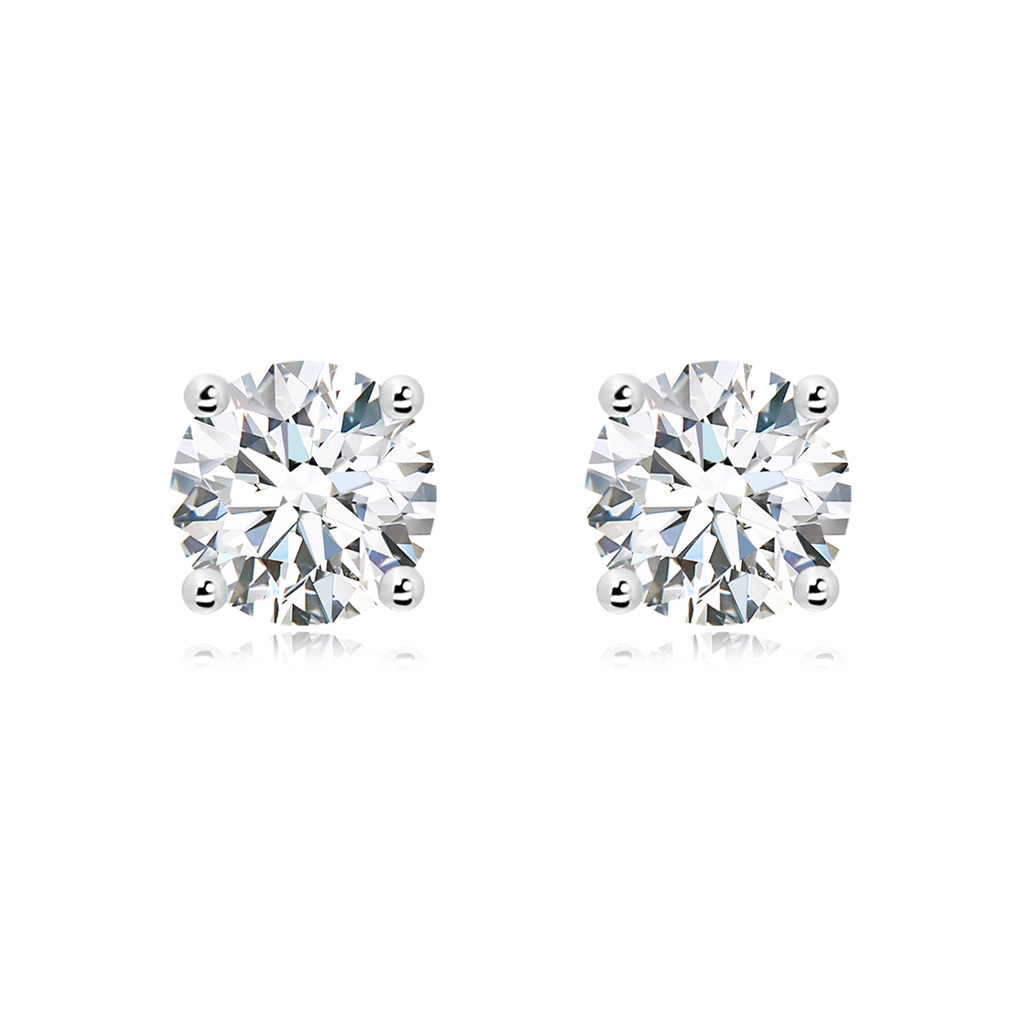 9.4mm FGVS Lab-Grown Basket-Set Solitaire Diamond Stud Earrings in P950 Platinum