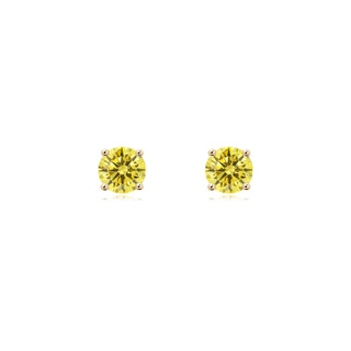 Round Fancy Intense, VS Lab Grown Yellow Diamond