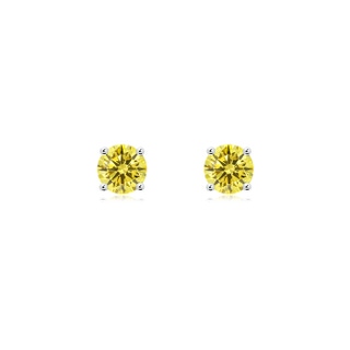 Round Fancy Intense, VS Lab Grown Yellow Diamond