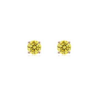 Round Fancy Intense, VS Lab Grown Yellow Diamond