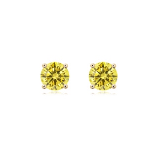 Round Fancy Intense, VS Lab Grown Yellow Diamond