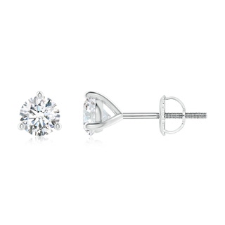 4.6mm FGVS Lab-Grown Prong-Set Round Diamond Martini Stud Earrings in P950 Platinum