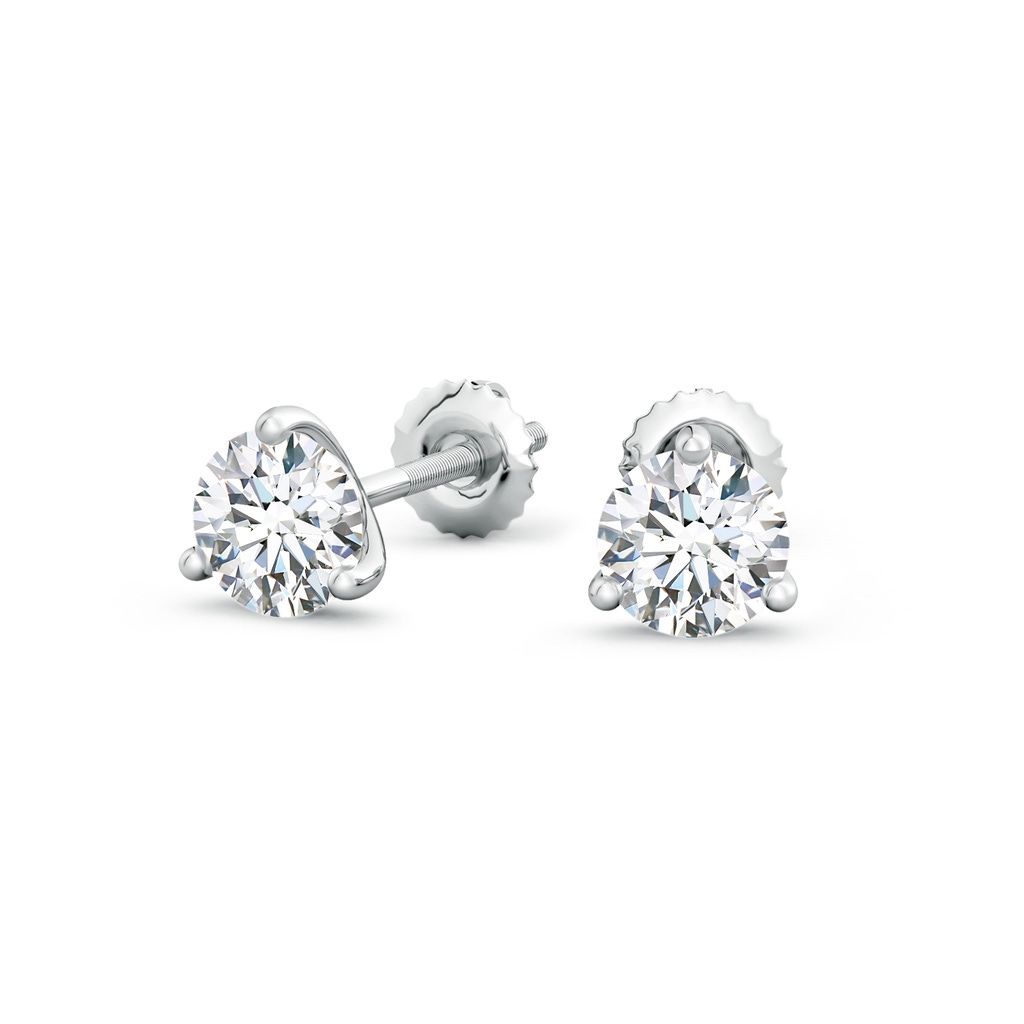 4.6mm FGVS Lab-Grown Prong-Set Round Diamond Martini Stud Earrings in P950 Platinum - side 199