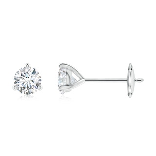4.6mm FGVS Lab-Grown Prong-Set Round Diamond Martini Stud Earrings in White Gold