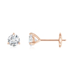 Round Lab Grown Diamond Solitaire Stud Earrings