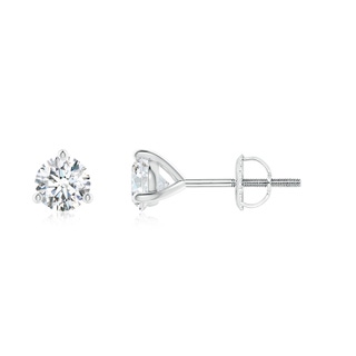 4mm FGVS Lab-Grown Prong-Set Round Diamond Martini Stud Earrings in P950 Platinum