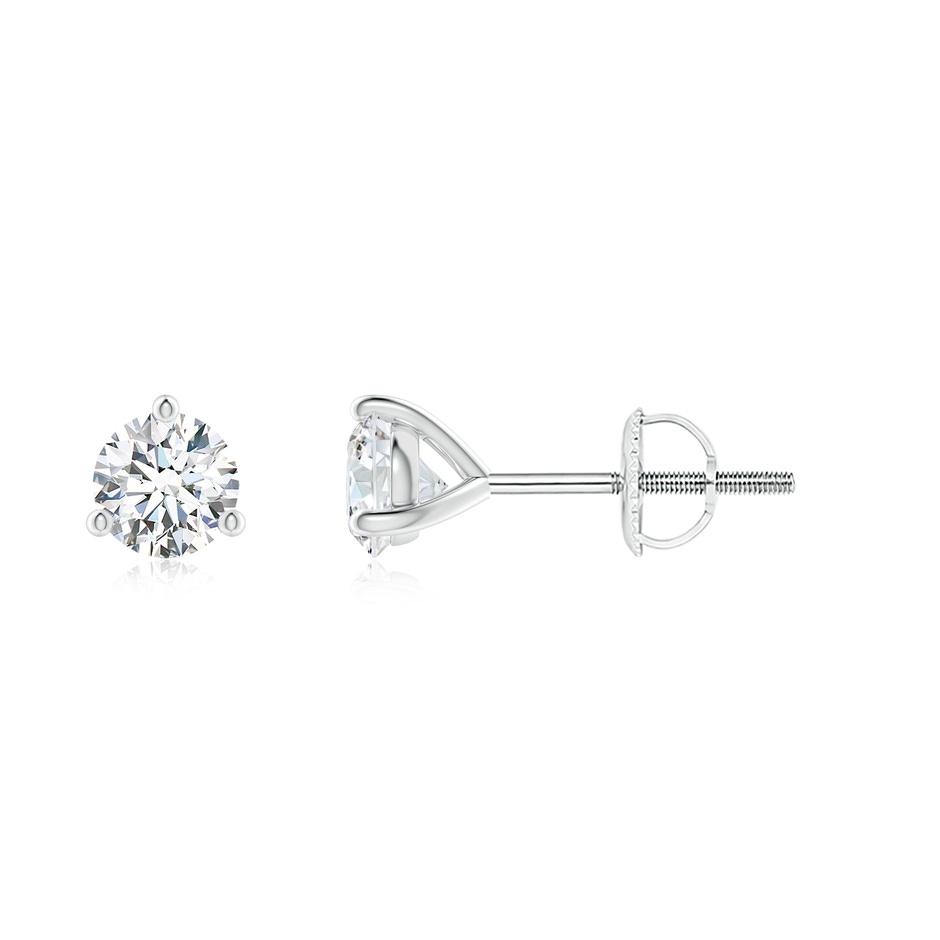 4mm FGVS Lab-Grown Prong-Set Round Diamond Martini Stud Earrings in P950 Platinum 