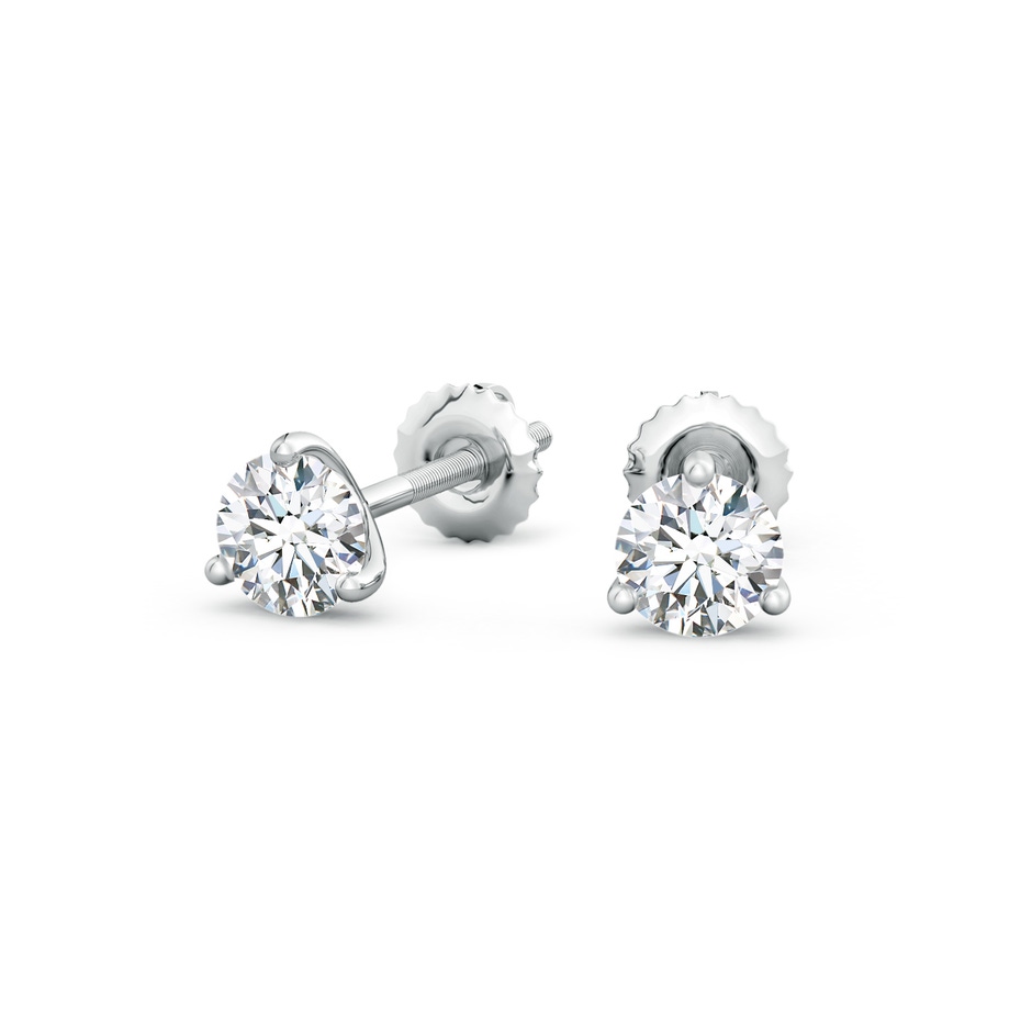 4mm FGVS Lab-Grown Prong-Set Round Diamond Martini Stud Earrings in P950 Platinum side 199