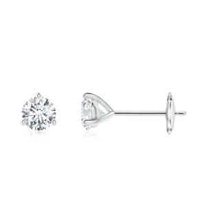 4mm FGVS Lab-Grown Prong-Set Round Diamond Martini Stud Earrings in White Gold