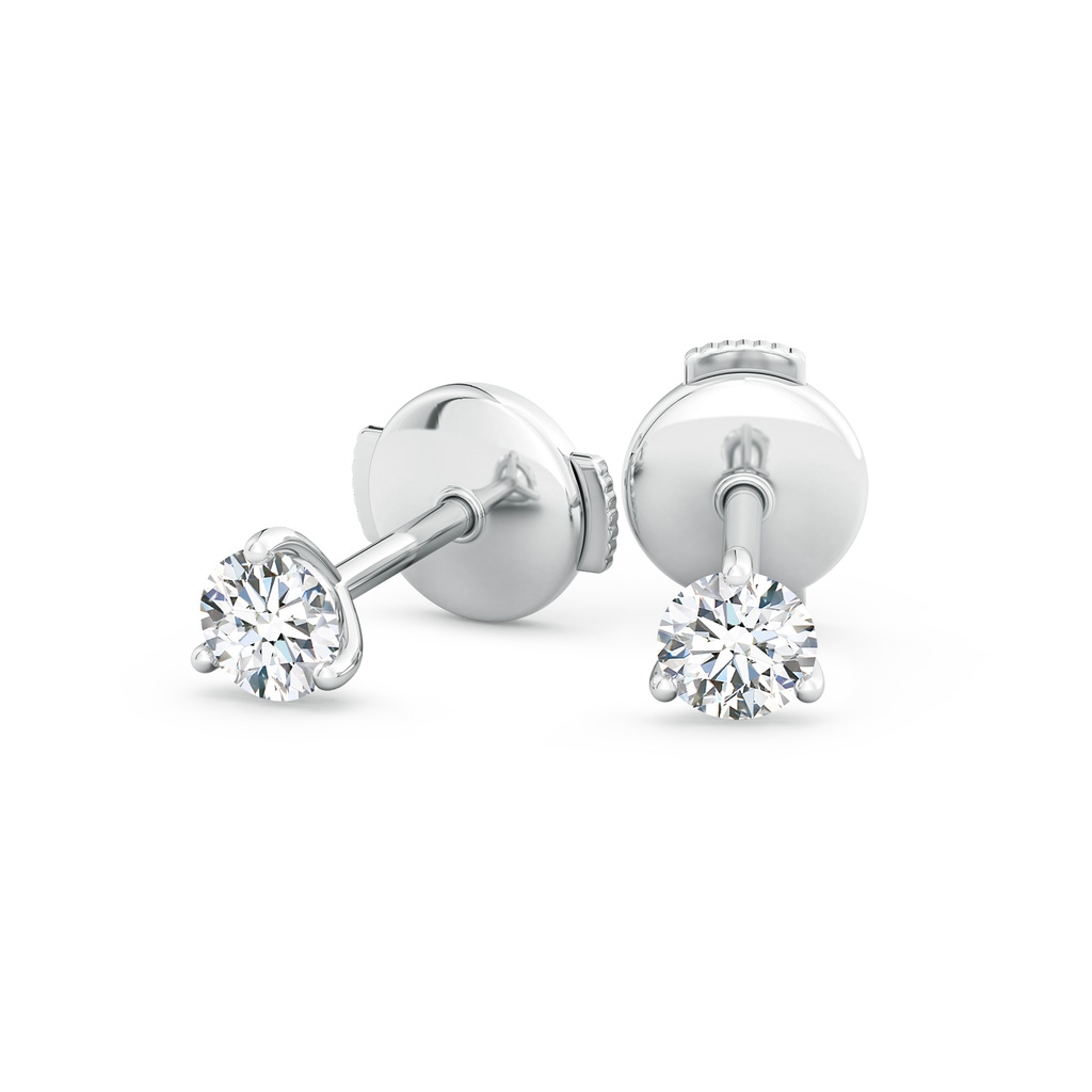 4mm FGVS Lab-Grown Prong-Set Round Diamond Martini Stud Earrings in White Gold Side 199