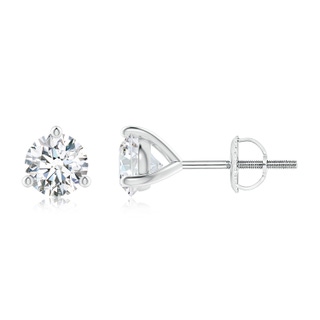 5.1mm FGVS Lab-Grown Prong-Set Round Diamond Martini Stud Earrings in P950 Platinum