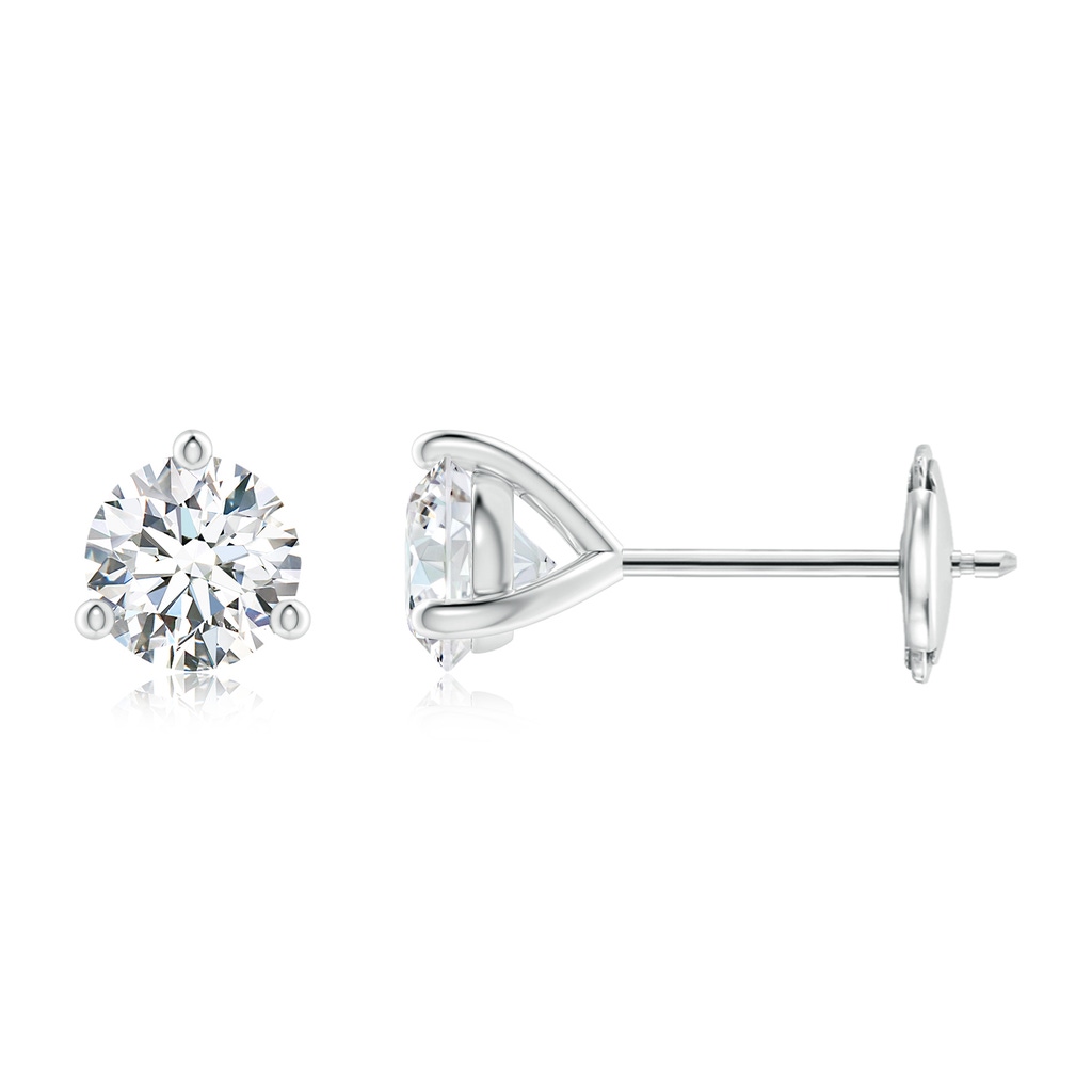 5.1mm FGVS Lab-Grown Prong-Set Round Diamond Martini Stud Earrings in White Gold