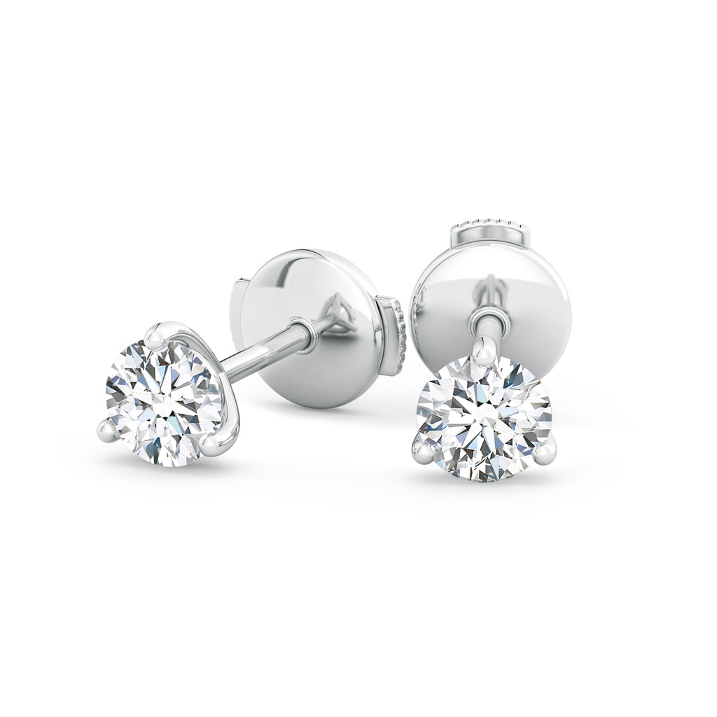 5.1mm FGVS Lab-Grown Prong-Set Round Diamond Martini Stud Earrings in White Gold Side 199