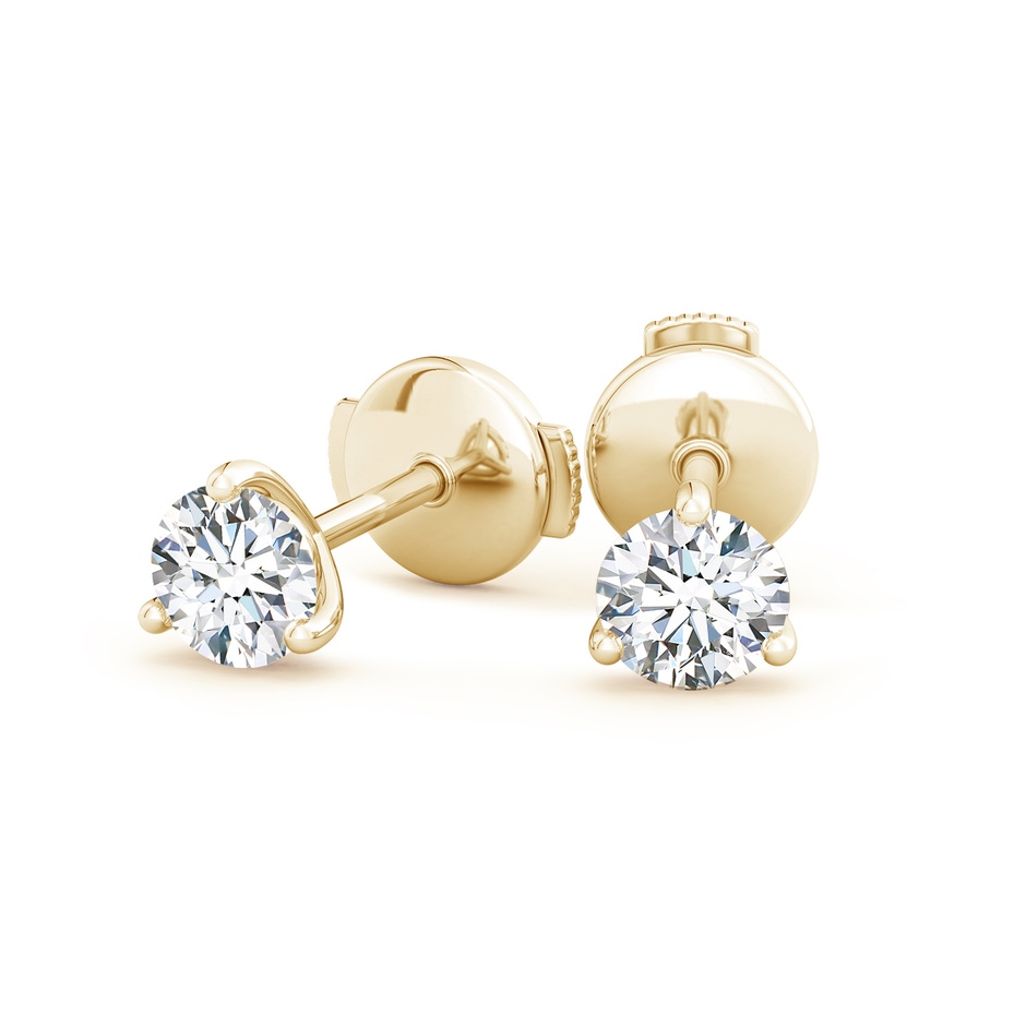 5.1mm FGVS Lab-Grown Prong-Set Round Diamond Martini Stud Earrings in Yellow Gold side 199
