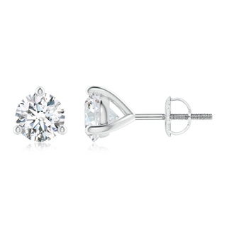 5.5mm FGVS Lab-Grown Prong-Set Round Diamond Martini Stud Earrings in P950 Platinum