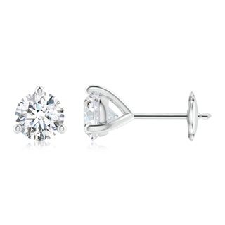 5.5mm FGVS Lab-Grown Prong-Set Round Diamond Martini Stud Earrings in White Gold