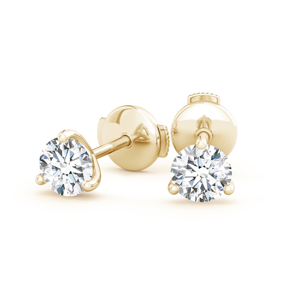 5.5mm FGVS Lab-Grown Prong-Set Round Diamond Martini Stud Earrings in Yellow Gold Side 199