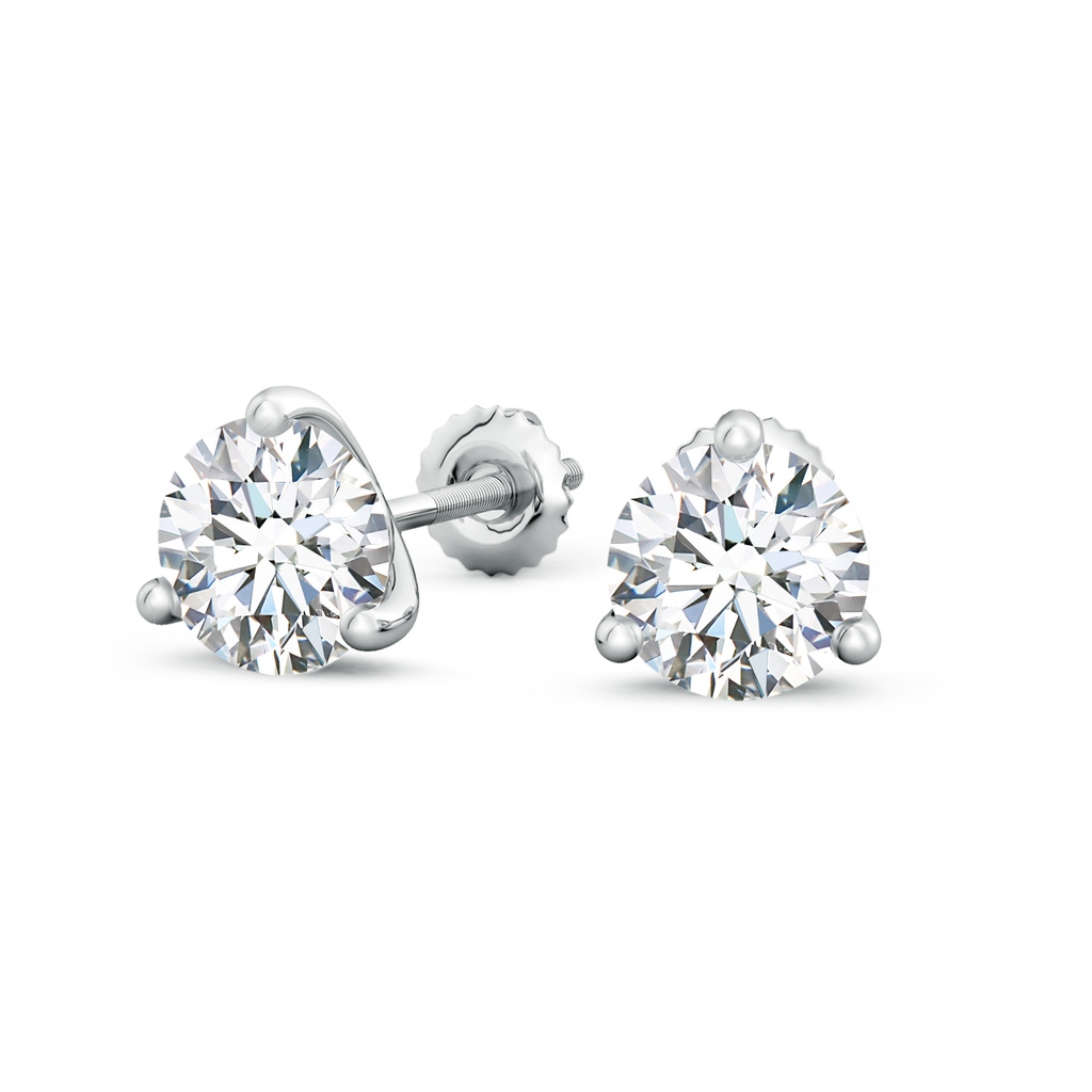 6.4mm FGVS Lab-Grown Prong-Set Round Diamond Martini Stud Earrings in P950 Platinum - side 199