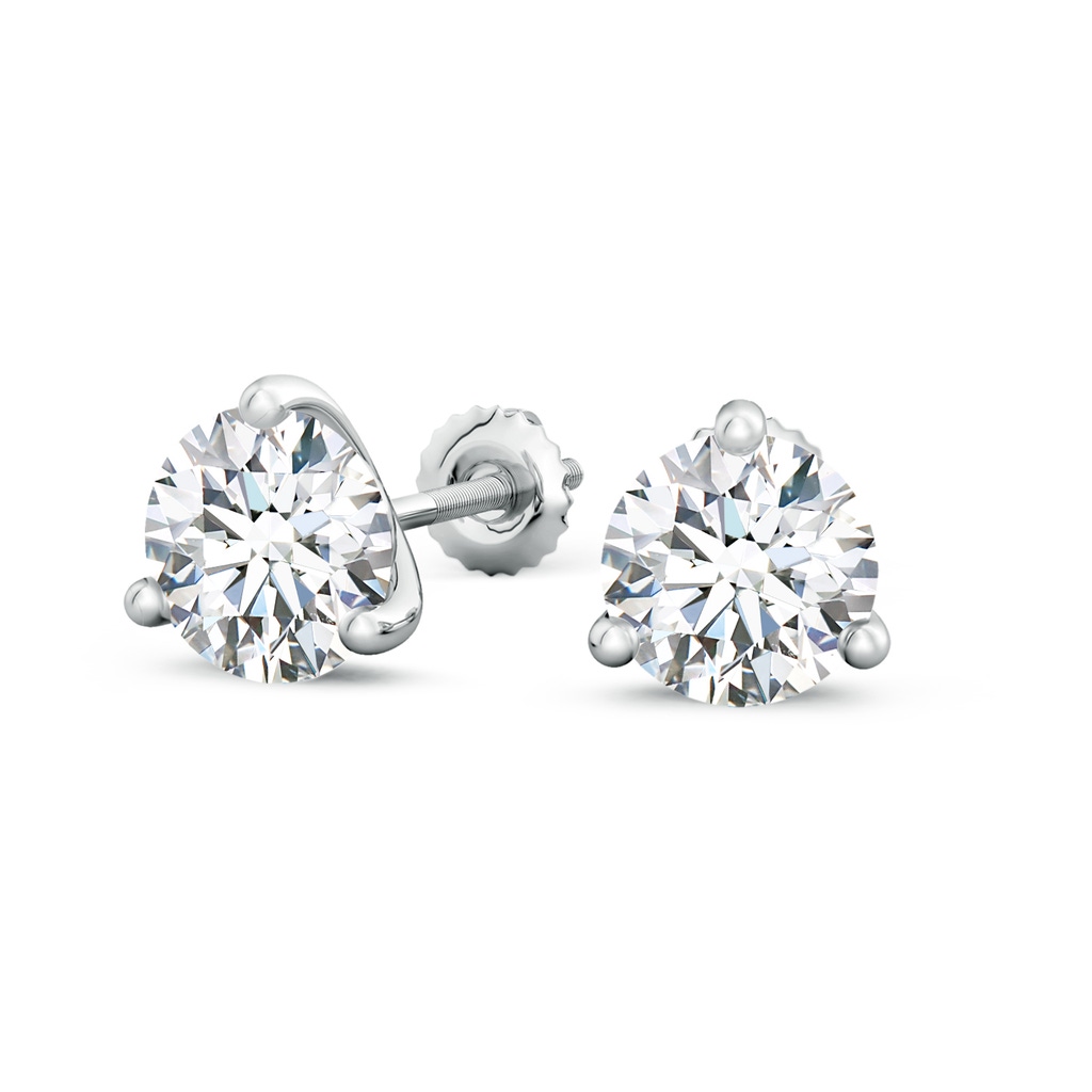 7.4mm FGVS Lab-Grown Prong-Set Round Diamond Martini Stud Earrings in P950 Platinum - side 199