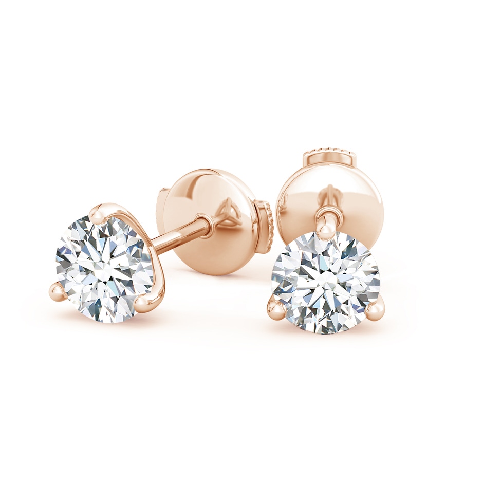7.4mm FGVS Lab-Grown Prong-Set Round Diamond Martini Stud Earrings in Rose Gold side 199