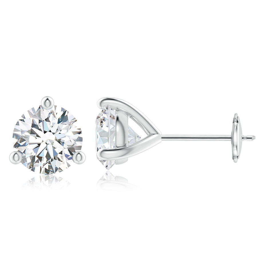 7.4mm FGVS Lab-Grown Prong-Set Round Diamond Martini Stud Earrings in White Gold 