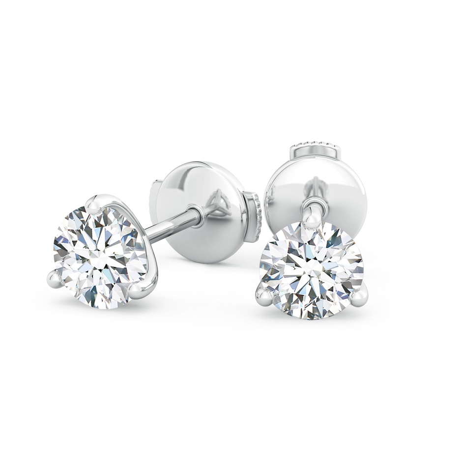 7.4mm FGVS Lab-Grown Prong-Set Round Diamond Martini Stud Earrings in White Gold side 199