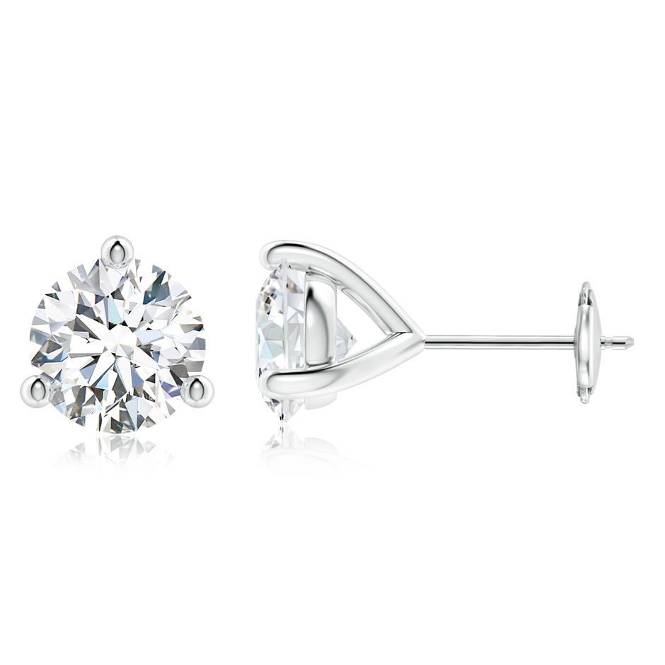 8.1mm FGVS Lab-Grown Prong-Set Round Diamond Martini Stud Earrings in White Gold 