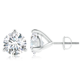 8.9mm FGVS Lab-Grown Prong-Set Round Diamond Martini Stud Earrings in P950 Platinum