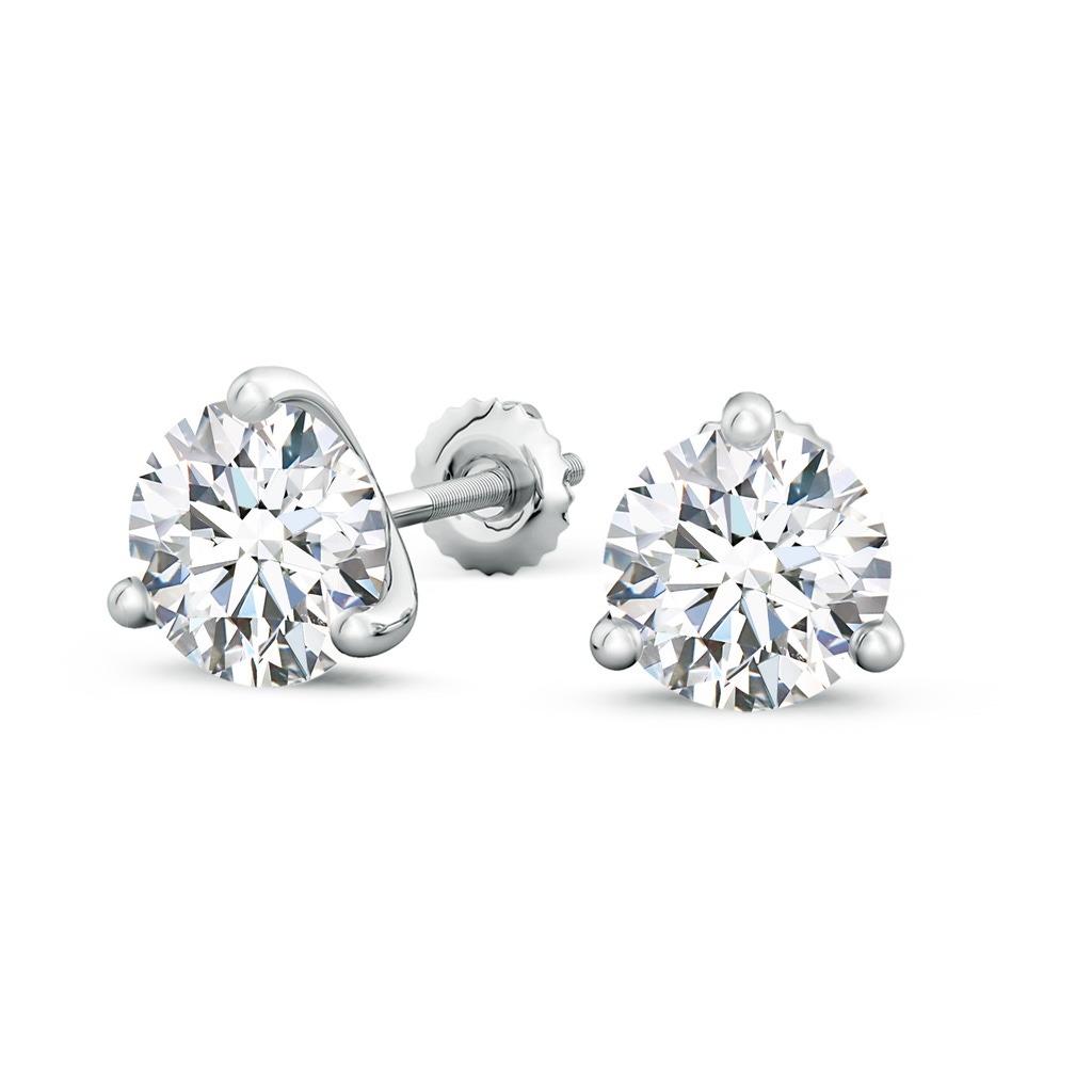 8.9mm FGVS Lab-Grown Prong-Set Round Diamond Martini Stud Earrings in P950 Platinum - side 199
