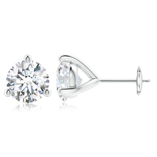 8.9mm FGVS Lab-Grown Prong-Set Round Diamond Martini Stud Earrings in White Gold