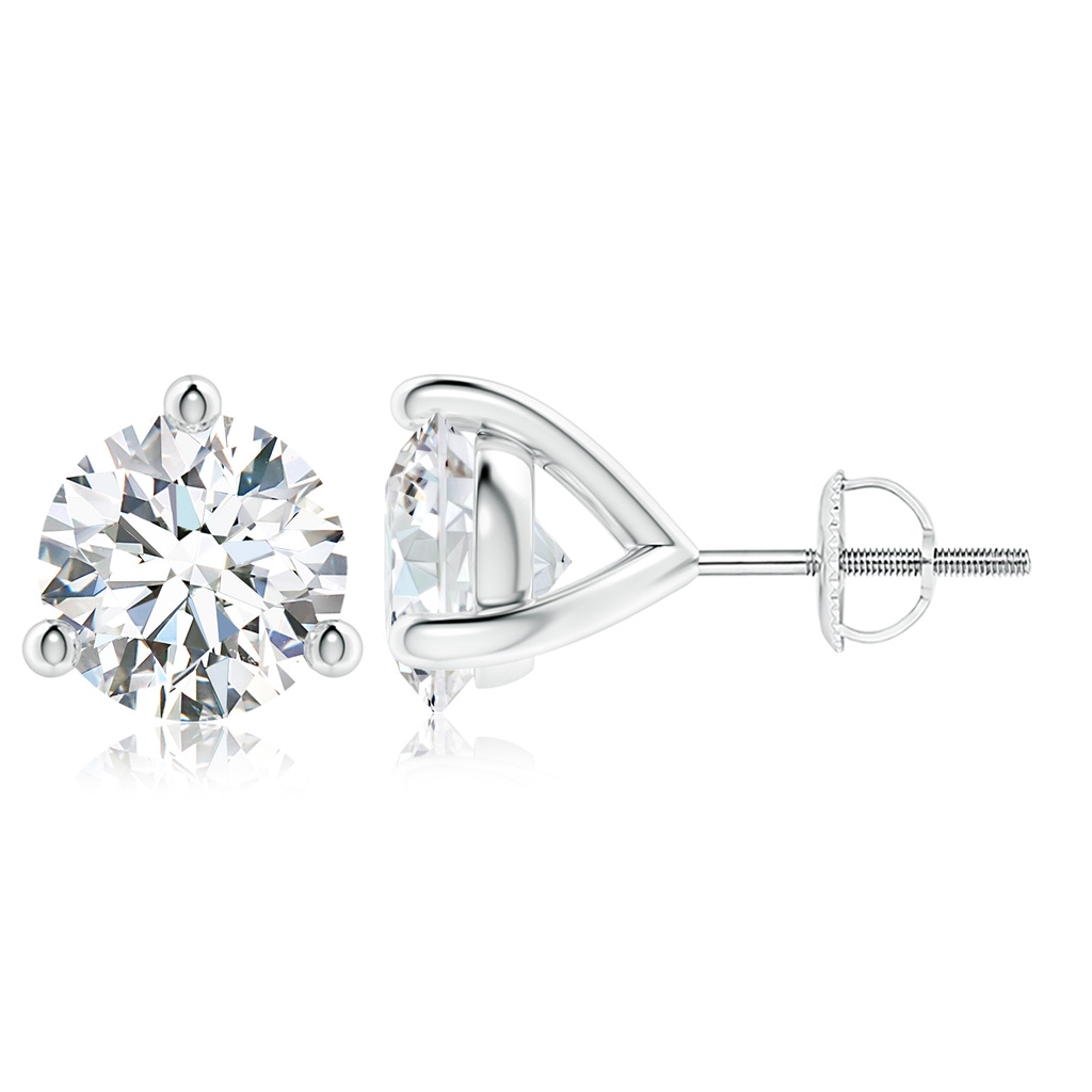 9.2mm FGVS Lab-Grown Prong-Set Round Diamond Martini Stud Earrings in P950 Platinum