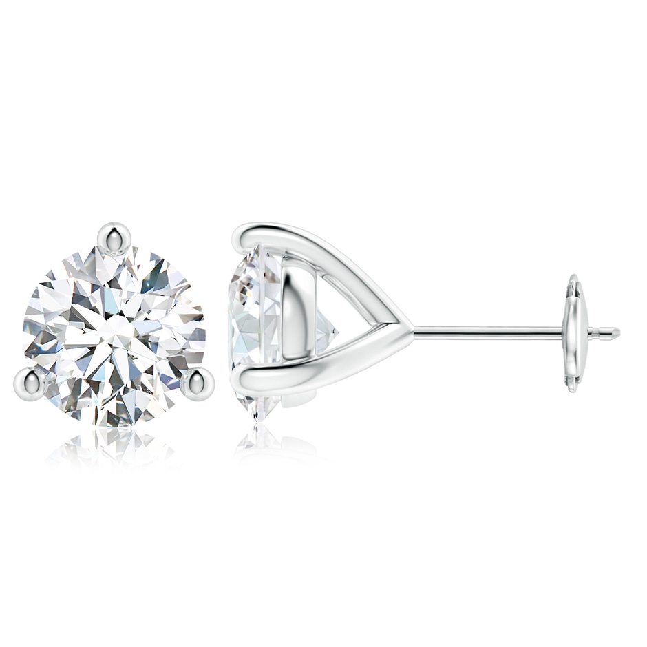 9.2mm FGVS Lab-Grown Prong-Set Round Diamond Martini Stud Earrings in White Gold 