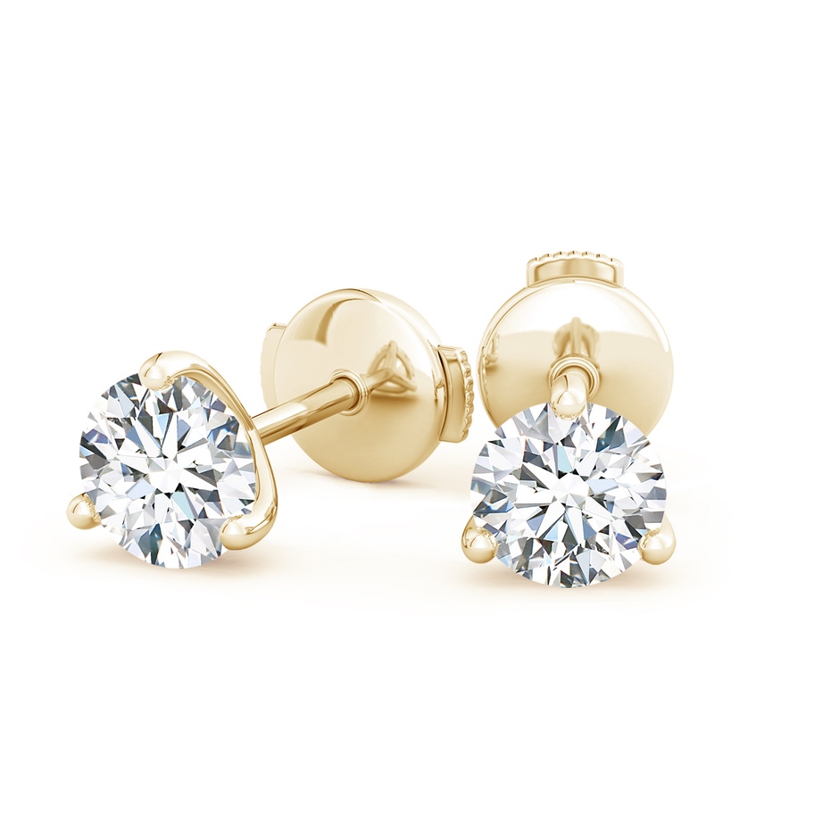 9.2mm FGVS Lab-Grown Prong-Set Round Diamond Martini Stud Earrings in Yellow Gold side 199