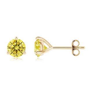 Round Fancy Intense, VS Lab Grown Yellow Diamond