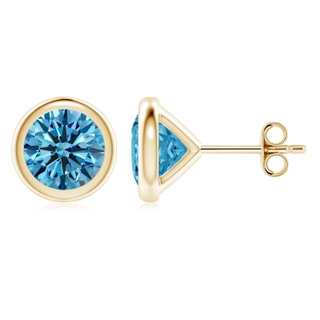 Round Fancy Intense, VS Lab Grown Blue Diamond
