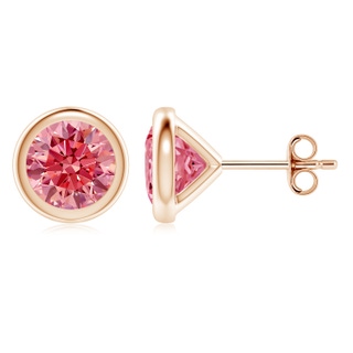 Round Fancy Intense, VS Lab Grown Pink Diamond