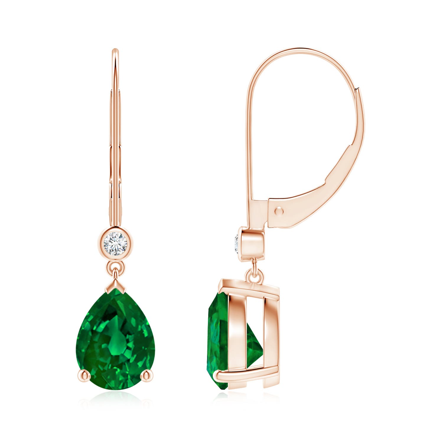 Premium - Lab-Grown Emerald / 1.94 CT / 14 KT Rose Gold