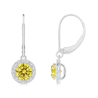 Round Fancy Intense, VS Lab Grown Yellow Diamond