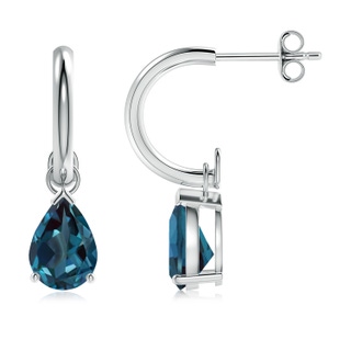 8x6mm Labgrown Pear-Shaped Lab-Grown Alexandrite Drop Earrings in P950 Platinum