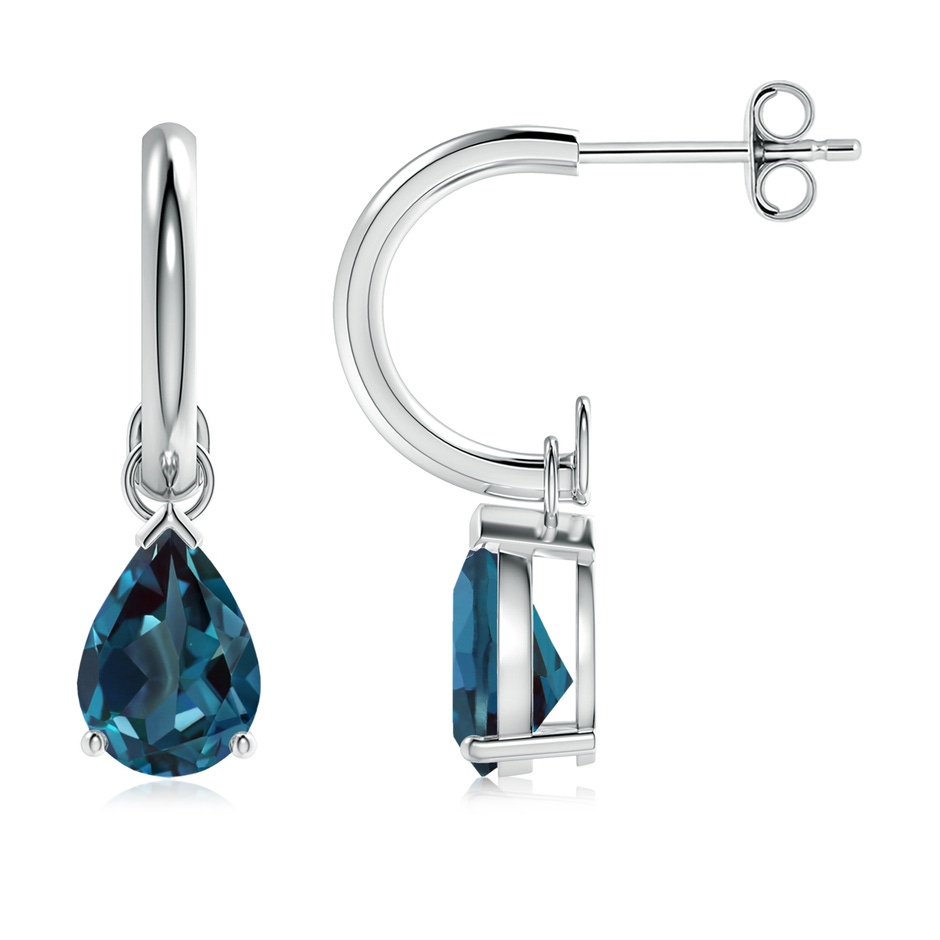 8x6mm Labgrown Pear-Shaped Lab-Grown Alexandrite Drop Earrings in P950 Platinum 