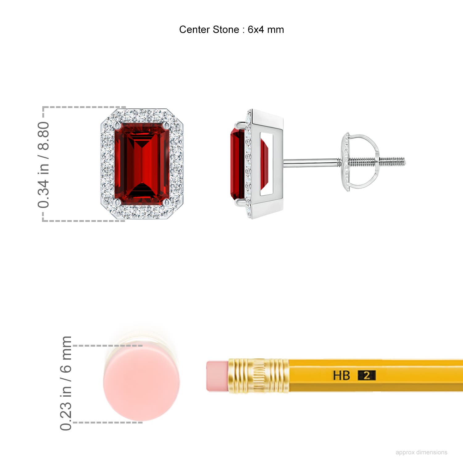 Premium - Lab-Grown Ruby / 1.5 CT / 14 KT White Gold