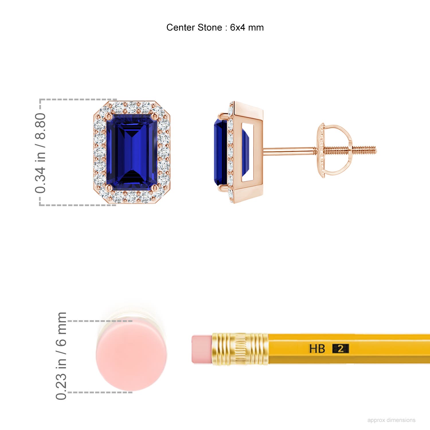 Premium - Lab-Grown Blue Sapphire / 1.5 CT / 14 KT Rose Gold