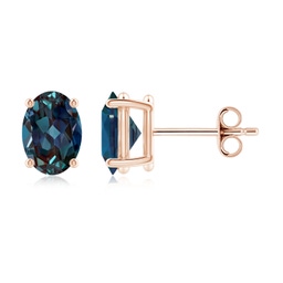 Solitaire Studs Lab Grown Alexandrite Solitaire Stud Earrings