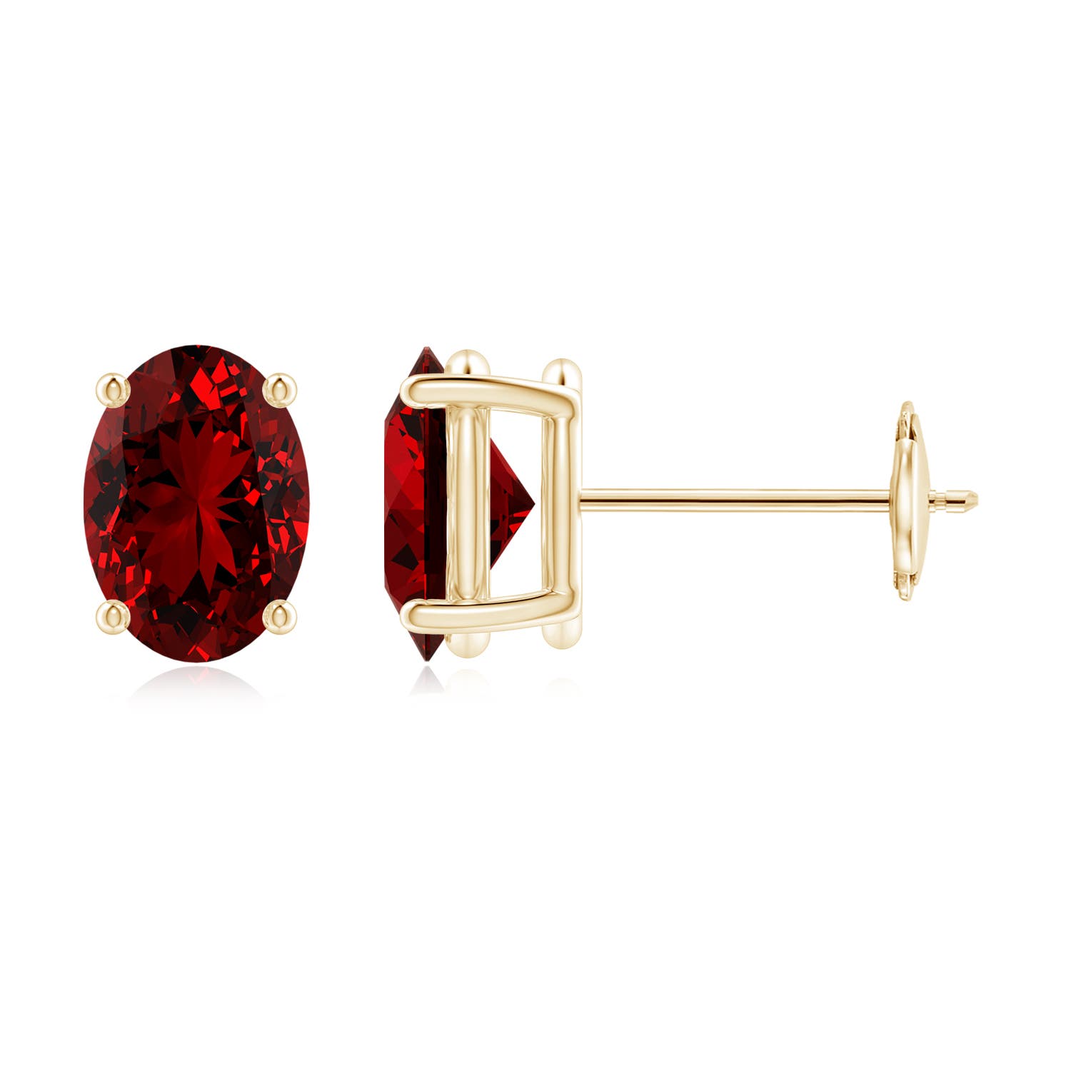 Premium - Lab-Grown Ruby / 2 CT / 14 KT Yellow Gold