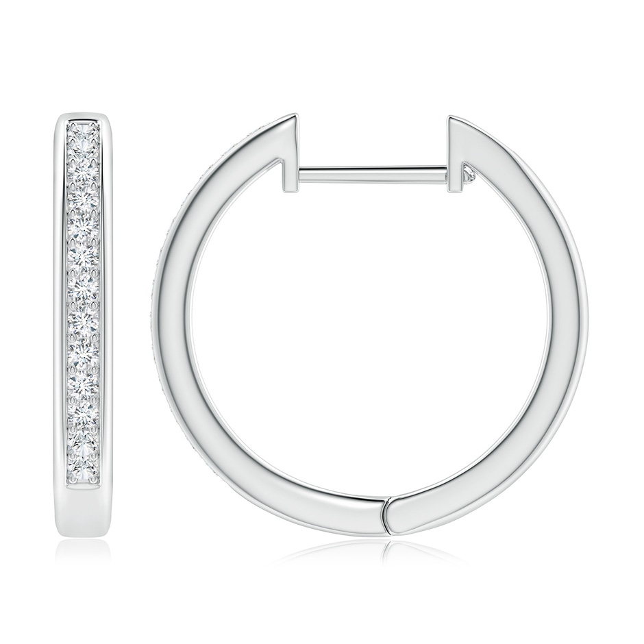 1.65mm FGVS Lab-Grown Pave-Set Diamond Hinged Hoop Earrings in P950 Platinum side 199